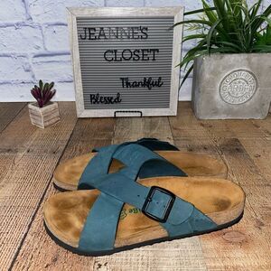 Comfortfüße 
Handmade Leather & Cork Comfort Footbed Sandals Comfortfusse
